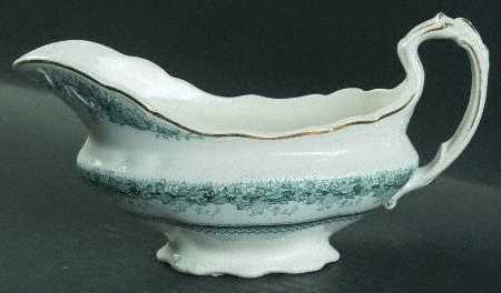 Chaplet Blue Green (Scalloped) Gravy Boat