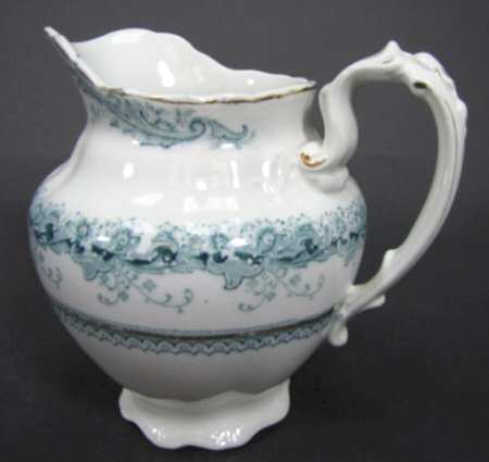 Chaplet Blue Green (Scalloped) Creamer