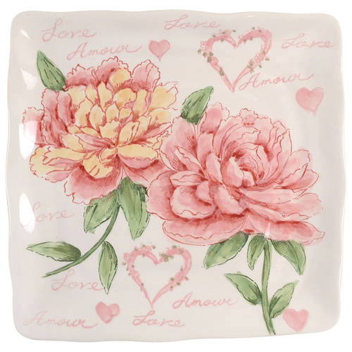 Amour Square Salad Plate by Maxcera Corp
