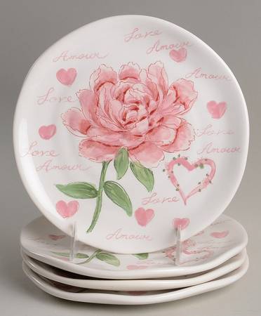 Amour Salad Plate - Set of 4