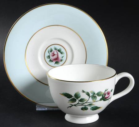 English Rose Footed Cup & Saucer Set