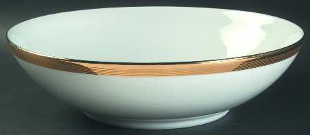 Ridge Gold 11" Round Vegetable Bowl