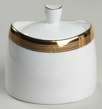 Ridge Gold Sugar Bowl & Lid