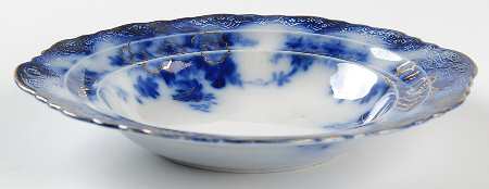 Devon (Flow Blue, Gold Accent and Trim) Round Butter No Lid