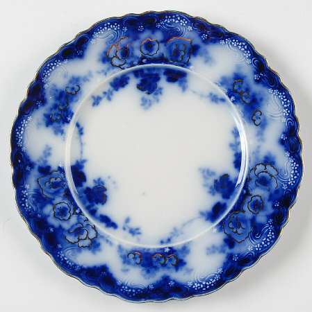 Devon (Flow Blue, Gold Accent and Trim) by Alfred Meakin