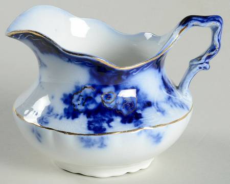Devon (Flow Blue, Gold Accent and Trim) Creamer