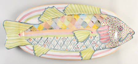 Fish Story 24" Oval Serving Platter