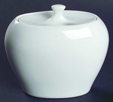 Bright White Sugar Bowl & Lid