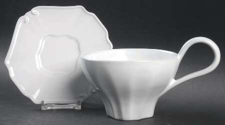 Tyler Florence Chef's White Oversized Cup & Saucer Set