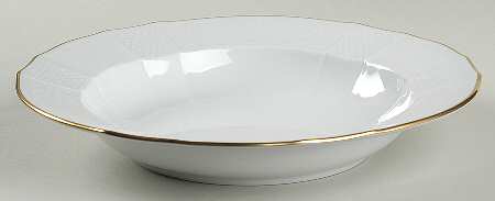 Golden Solitude Large Rim Soup Bowl