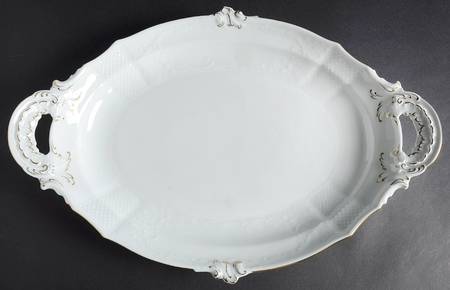Golden Solitude 16" Oval Serving Platter