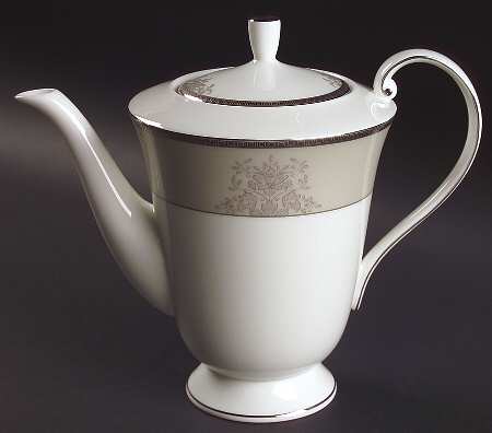 Floral Elegance Platinum Coffee Pot & Lid