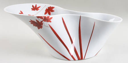 Pure Red 5" Oval Vase