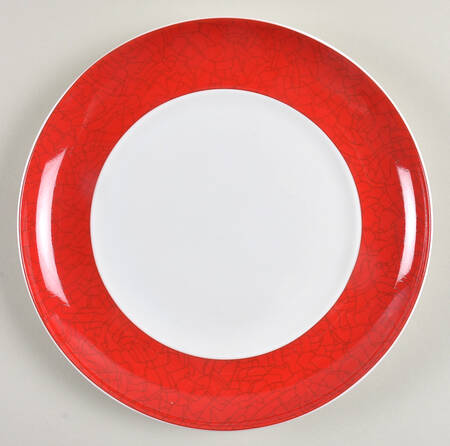 Pure Red Accent Salad Plate