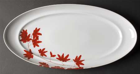 Pure Red 18" Oval Serving Platter