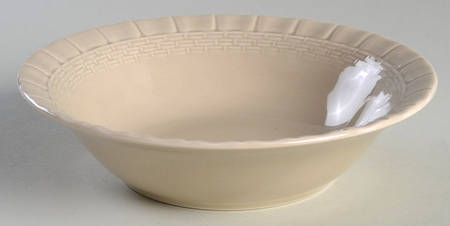 Basketweave Scone (Beige) Soup/Cereal Bowl