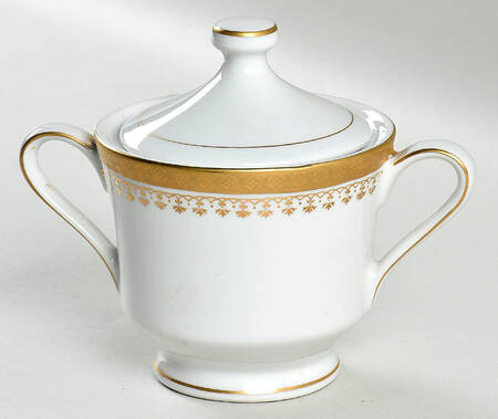 Gold Lace Sugar Bowl & Lid
