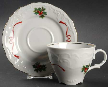 Basket of Cheer Flat Cup & Saucer Set