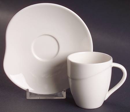 Global Cuisine White Mocha Cup & Saucer Set