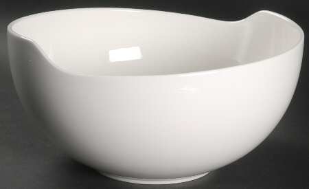 Global Cuisine White 9" Salad Serving Bowl