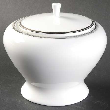 Connections Black and Platinum Sugar Bowl & Lid