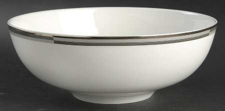Connections Black and Platinum 10" Round Vegetable Bowl