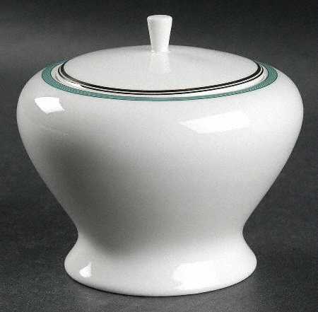 Connections Teal Blue Sugar Bowl & Lid