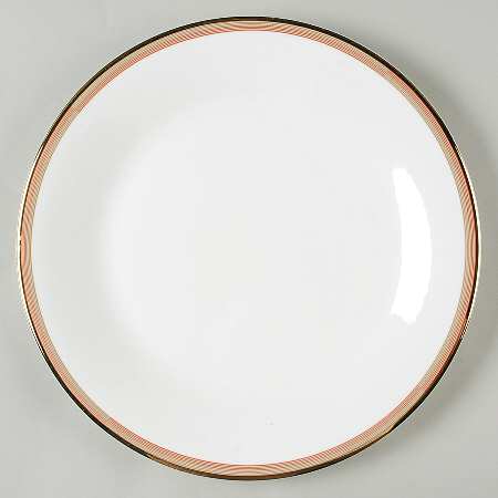Connections Peach and Gold 12" Chop Plate (Round Platter)
