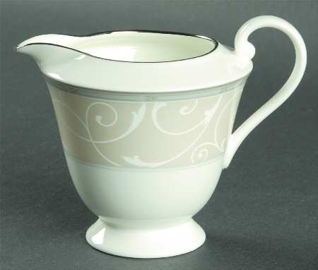 Elegant Scroll Pearl Creamer