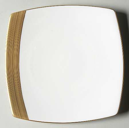Ridge Square Gold Square Salad Plate