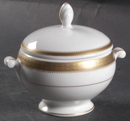 Gold Crown Sugar Bowl & Lid