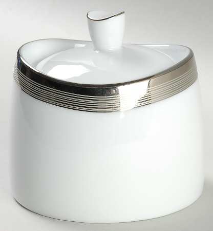 Ridge Platinum Sugar Bowl & Lid