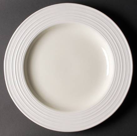 Swirl White 16" Deep Round Platter