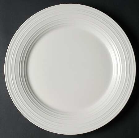 Swirl White 14" Round Platter