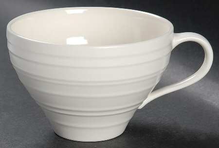 Swirl White Flat Cup