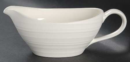 Swirl White Gravy Boat