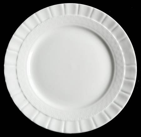 Basletweave White Salad Plate