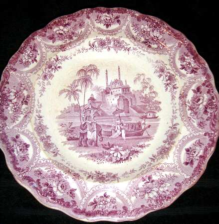 Mogul Scenery Purple Luncheon Plate