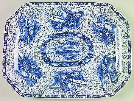 Torquay Blue (Smooth, No Trim) 13" Oval Serving Platter