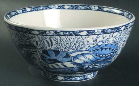 Torquay Blue (Smooth, No Trim) 8" All Purpose Bowl