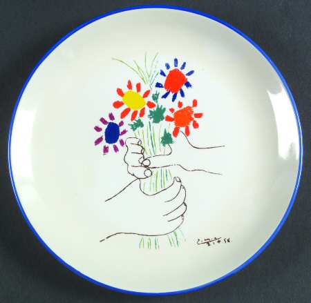 Hands and Flowers Salad Plate