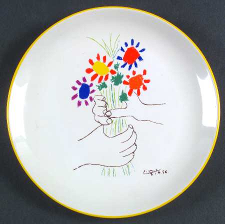 Hands and Flowers Salad Plate