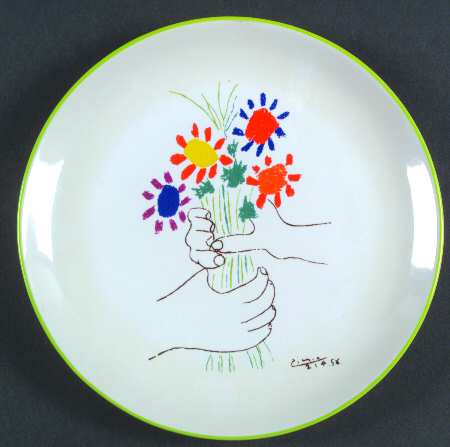 Hands and Flowers Salad Plate