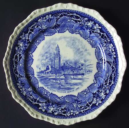 Boston Custom House 1915 (Blue) by Mason's