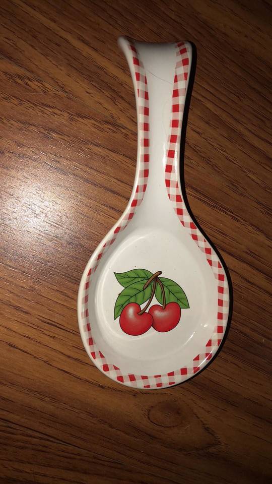 Cherry Orchard Spoon Rest/Holder (Holds 1 Spoon)