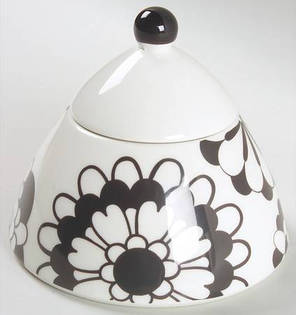 Bianco Nero Sugar Bowl & Lid