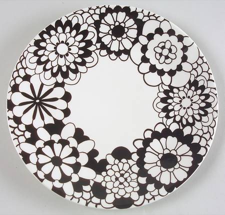 Bianco Nero Salad Plate