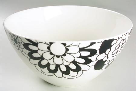 Bianco Nero 9" Salad Serving Bowl