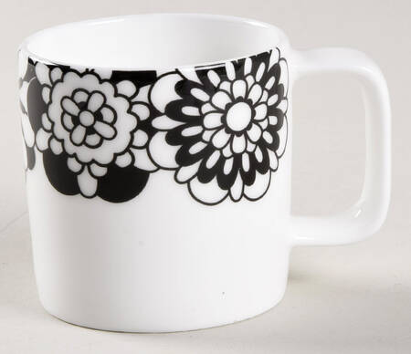 Bianco Nero Flat Demitasse Cup