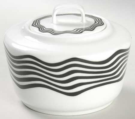 Bianco Nero Sugar Bowl & Lid